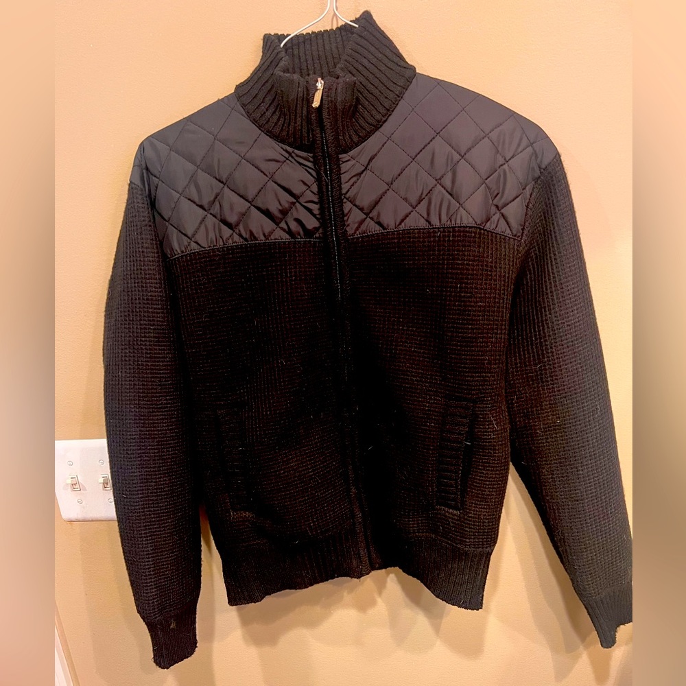 Gioberti Boys Quilted Jacket Sz 14 Black Fleece Lined Zip Coat